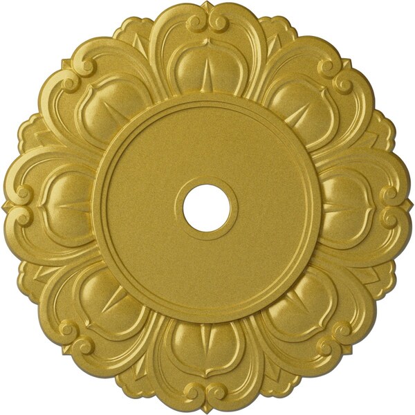 Ekena Millwork Angel Ceiling Medallion (Fits Canopies up to 15 3/4"), 32 1/4"OD x 3 5/8"ID x 1 1/8"P, Rich Gold CM32ANRGS - main